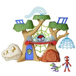 Spidey Dino-Webs Forest Base Playset, personaggi e accessori dei super