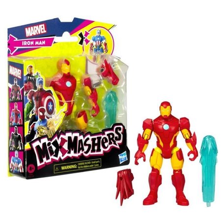MixMashers Iron Man, statuetta personalizzabile da 12 cm da abbinare e