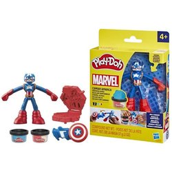 Play-Doh Captain America, Stamper Shield set met flexibel figuur, acce