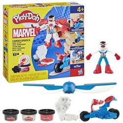 Play-Doh Captain America, Sharp Motorcycle set with flexible figure, 3