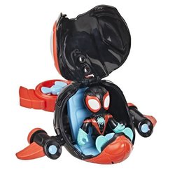Spidey Miles Morales Dauphin filant Water-Webs, Figurine et véhicule, 