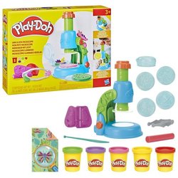 Play-Doh Mi Pequeño Microscopio, plastilina, 9 accesorios y 5 colores,