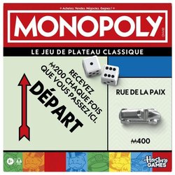 Monopoly classico, gioco da tavolo, con contenitore e pedine grandi, d