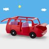 Peppa Pig Das große Familienauto, Set mit Fahrzeug und 2 Figuren, für 