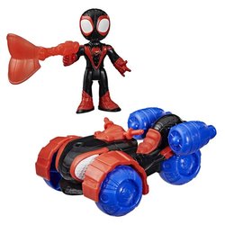Spidey Véhicule Techno-Quad et figurine Miles « Spin » Morales de 7,5 