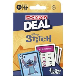 Monopoly Deal Stitch, gioco di carte veloce da 15 minuti, Hasbro Games