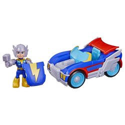 Figurine Thor de 7,5 cm et véhicule Foudremobile, Jouets de Super-héro