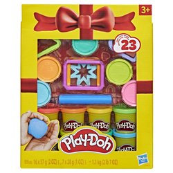 Play-Doh Coffret cadeau, pâte a modeler, 23 pots et 8 accessoires, Loi