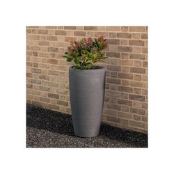 Bloempot - STRATA - L - Amesbury - Ø 40cm x 75cm H - Steenkleur