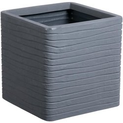 Bloempot - STRATA - Vierkant - Banbury - Ø 30,5 cm x 30 cm H - Grafiet