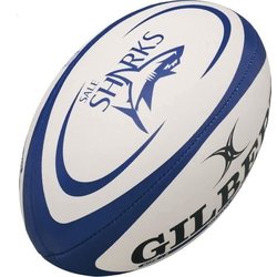 GILBERT Rugbyball REPLICA - Sharks - Größe Midi