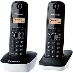 Panasonic KX-TG1612FRW | Téléphone Duo sans fil DECT sans répondeur Bl