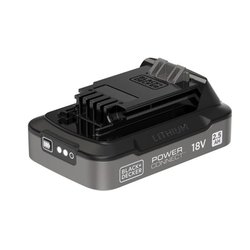Batteria 18V 2,5Ah - BLACK&DECKER - BDL2518S-XJ - Con indice di carica