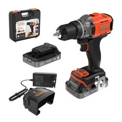 18V accuboormachine + 2 x 2Ah accu s + lader - BLACK&DECKER - BCD382D2