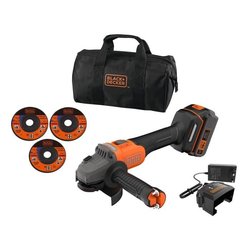 Smerigliatrice angolare a batteria + batteria 4Ah + caricabatteria - B