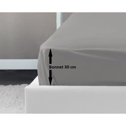 Lovely Home Drap 100% cotton cover 160x200x30 cm Light gray