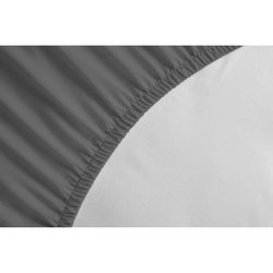 LOVELY HOME Sábana ajustable 100% algodón 160x200x30 cm gris oscuro