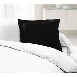 Lovely Home Lot of 2 pillowcases 100% cotton 63x63 cm - Black
