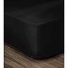 Lovely Home Drap 100% cotton cover 160x200cm - Bonnet 35cm - Black