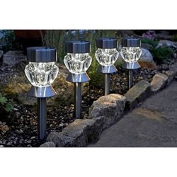 Crystal Glass -tag of zonnelamp, set van 4