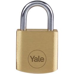 Brass padlock - YALE - Y110B/20/111/4 - 20mm - Steel shackle - 3 keys