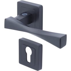 YALE - YPP7-V-PE Square door handle of 7 black YALE - Verona model - e