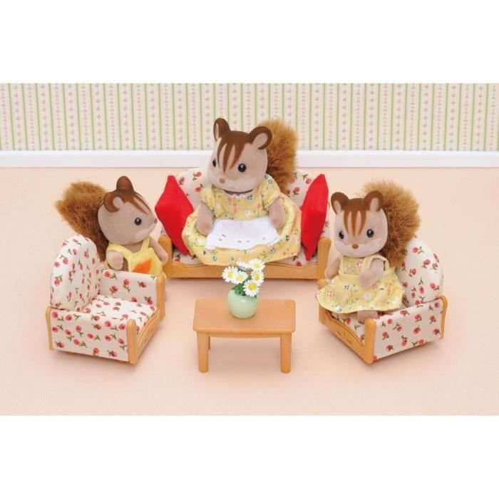 SYLVANIAN FAMILIES 4464 Sofa + 2 fauteuils + tafel
