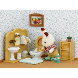 SYLVANIAN FAMILIES 5015 Chocolate Rabbit and Toilet Set