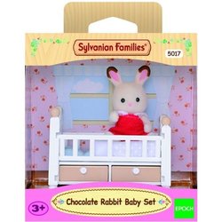 SYLVANIAN FAMILIES 5017 Baby Rabbit Chocolate Bed