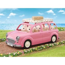 De roze minivan en picknickset