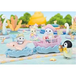 Mini-figurines - SYLVANIAN FAMILIES - Le petit train de la mer - Des 3