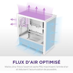Micro-ATX Mid-Tower-Gehäuse  NZXT  H3 Flow  Weiß  Bemerkenswerter 