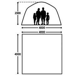 Aufblasbarer Unterstand - KAMPA - AIR Shleter 400 - 4 x 4 m - Grau und