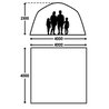 Aufblasbarer Unterstand - KAMPA - AIR Shleter 400 - 4 x 4 m - Grau und