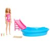 Barbie - Bambola e accessori - Scatola per bambole bionda con piscina